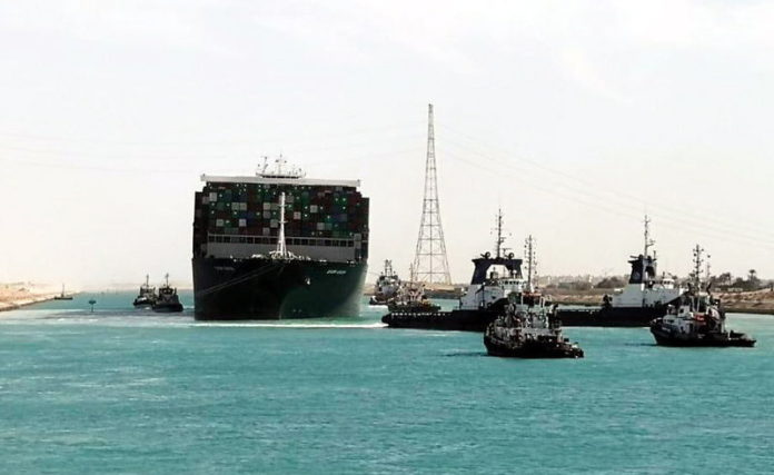 Ever Given container ship partially refloated in the Suez Canal