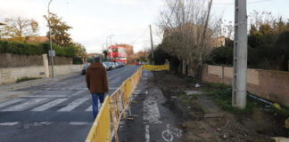 Urbanització de la vorera d’un tram del carrer Enric Farreny