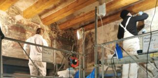 Bagà estrena la restauració de les pintures de la Cambra del Mapamundi de l’edifici del Palau