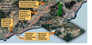 Tercer carril ferroviari del Penedès a Castellbisbal